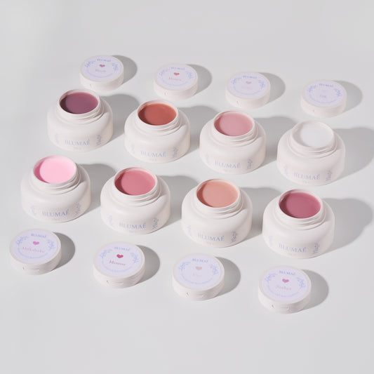 Huit pots ouverts de Structure Gel Blumae