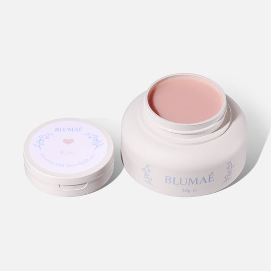 Pot ouvert de Structure Gel Kiss montrant la teinte